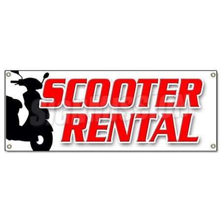 Signmission SCOOTER RENTAL BANNER SIGN scooter rent vespa shop travel mobility B-Scooter Rental